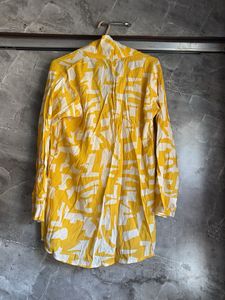 Yellow Patterned Long Sleeve Shirt