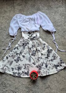 Goth Floral Corset Dress