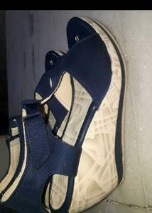 Stylish Navy Wedge Sandals