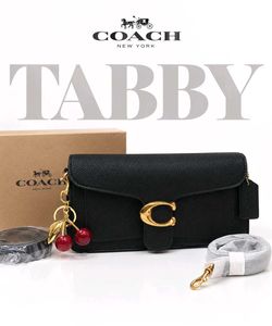 Coach Tabby Black 🖤 with cherry charm 🍒
