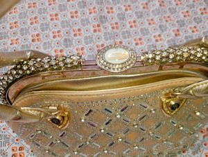 ✨Elegant Champagne Gold Crystal Party Handbag✨