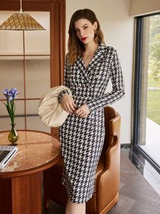 Houndstooth Blazer Dress