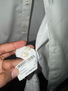 Zara White Regular Fit Shirt