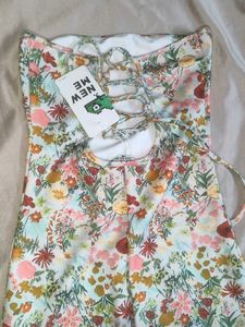 Floral Strapless Mini Dress🍭
