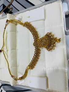 Golden Necklace With Moti
