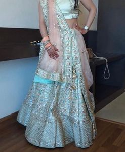 Pretty Pastel Embroidered Lehenga set
