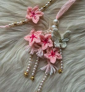 Handmade Floral Pearl Necklace