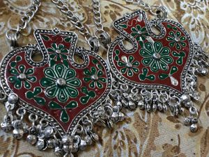 Boho Heart Dangle Earrings