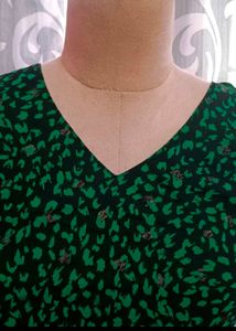 Green Print Dress