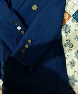Navy Blue Double Breasted Blazer