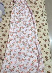 Floral Maxi Dress with Tie-Front