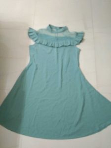 Sheer Neck Pleated Top