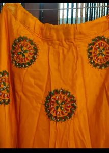 Orange Embroidered lehenga