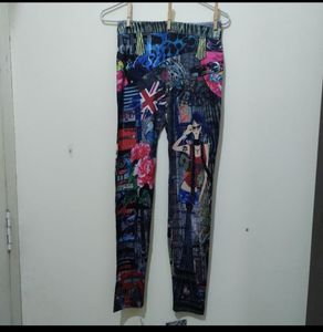 ColorFuel multicolour floral printed legging jegging