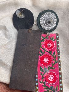 Floral Hand  Painted Handmade Earring