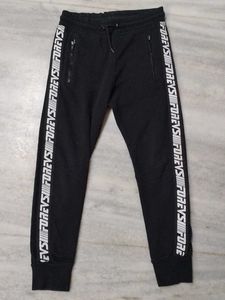 Black Joggers with Side Detail