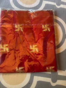 Vibrant blouse  with Golden Swastik Motifs