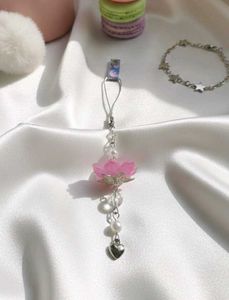 Pink Lotus Phone Charm