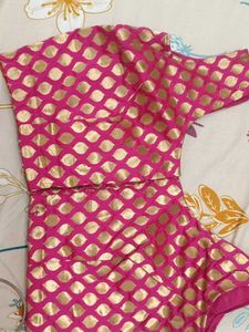 Vibrant Magenta &amp; Marigold Orange Festive Lehenga