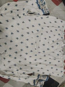 White Printed Kurta