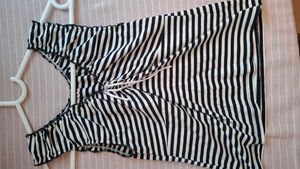 Striped Drawstring Top