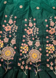 Green Embroidered Lehenga Choli Set