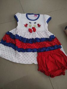 Cute Baby Girl Dress with Bloomers
