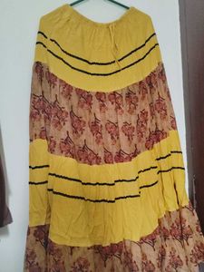 Bohemian Tiered Floral Print Skirt