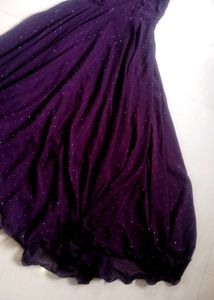 Elegant Purple Sequined Gown