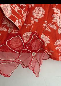 Chic Floral Print Kurta Set