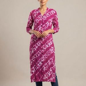 Pink Tie-Dye Kurta