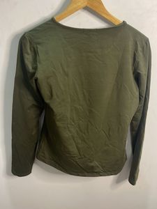 Olive Green Long Sleeve Top