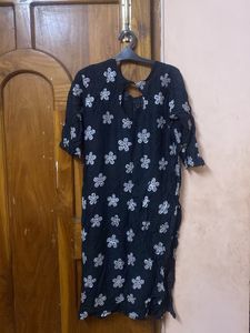 Black And Silver Print Kurti