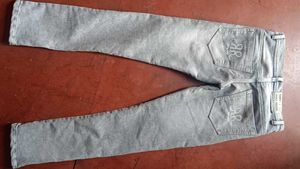 Men's Grey Washed Slim Fit Jeans