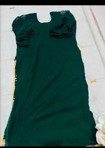 Green Embroidered lehnga Kurta Set with Dupatta