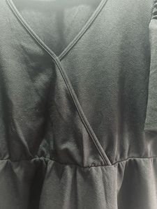 SHEIN CURVE Chic Black Wrap Top