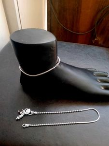 Elegant Anklet pure silver