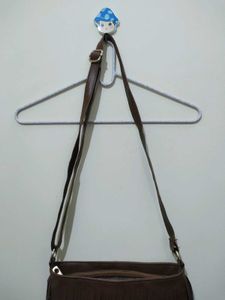 Brown Fringed Crossbody Sling Bag