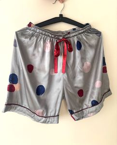 XL Satin Polka Dot Pajama Shorts