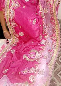 Heavy Embroidery Saree Net+Velvet