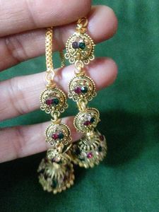 Jhumki With Ear Chain