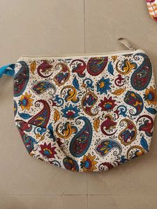 Boho Paisley Print Pouch