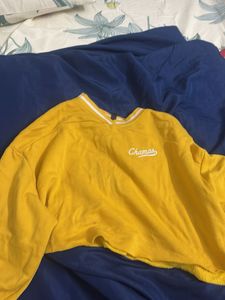 Yellow Cropped Sweatshirt