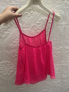 Vibrant Pink Dotted Top