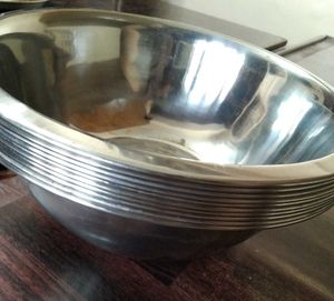 Set of 10 Stainless Steel Mixing Bowls