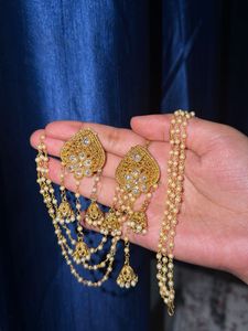 Gold Plated Maangtika with Pearls