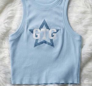 GTG Star Ribbed Crop Tank