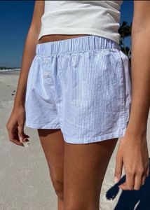 Blue Stripe Lounge Shorts