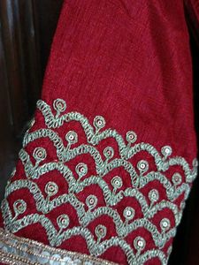 Navratri spl Red Embroidered Ethinic Gown