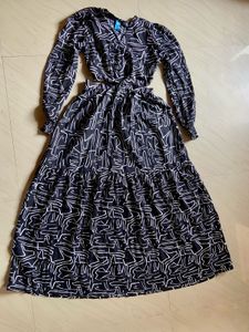 Stylish Black &amp; White Printed Co-ord Set